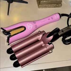 CHI Pink Hair Styling Tool and curling iron